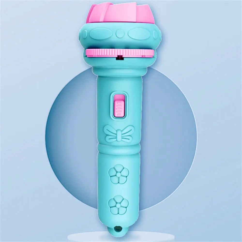 Kids Projector Flashlight with 10 Cards 80 Images Cartoon Night Light Projector Toy for Kids Bedtime Story Education Gift
